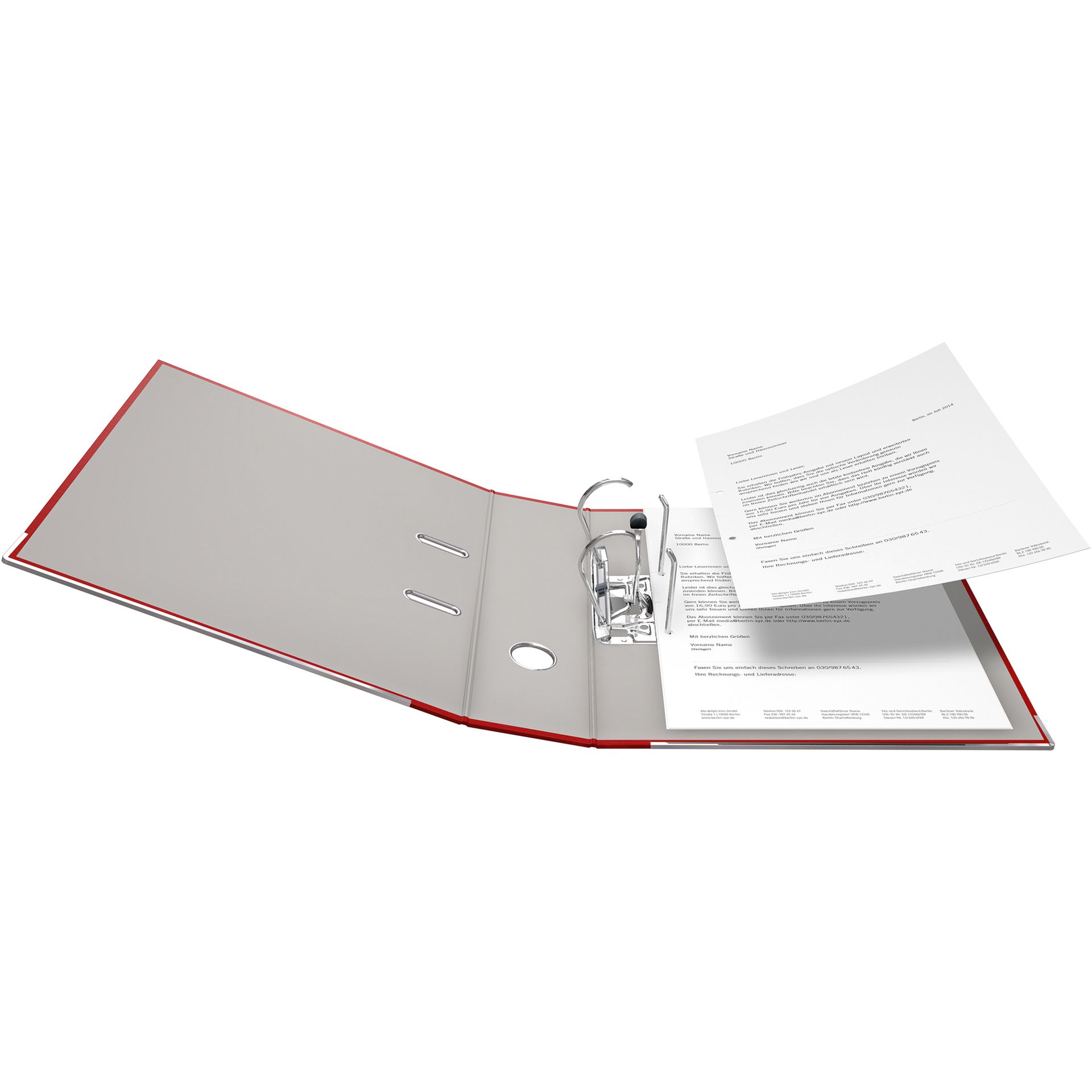 Ordner Recycolor DIN A4 80mm Papier rot