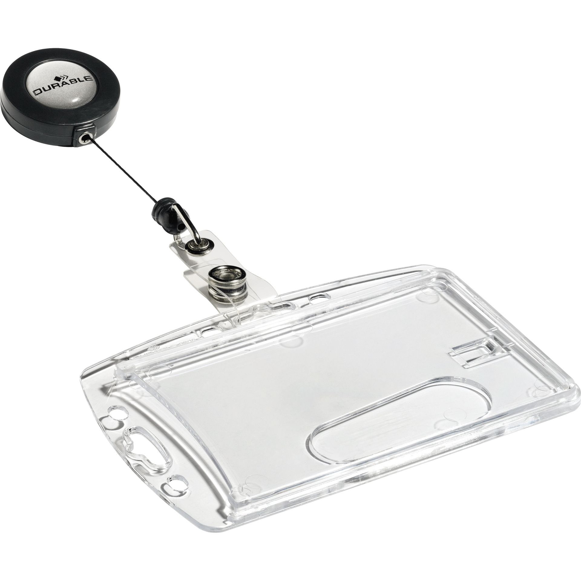 Namensschild 54x85mm mit Metallclip 10 St./Pack.
