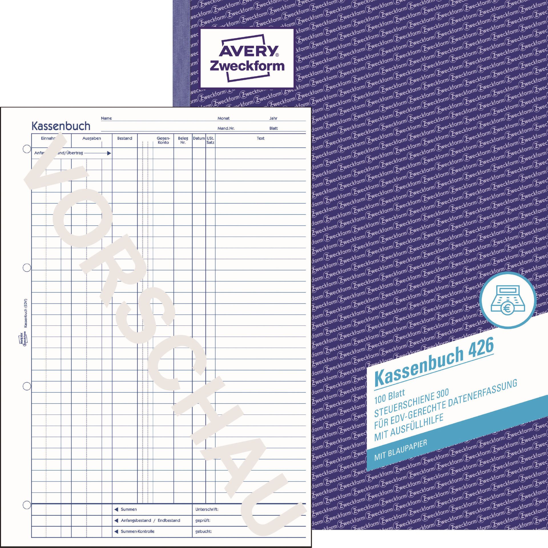 Kassenbuch DIN A4 100Blatt