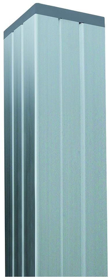 Aluminium TOR-Pfosten f. Steckzaunserien 68x68x2400mm, verstärkt SILBER