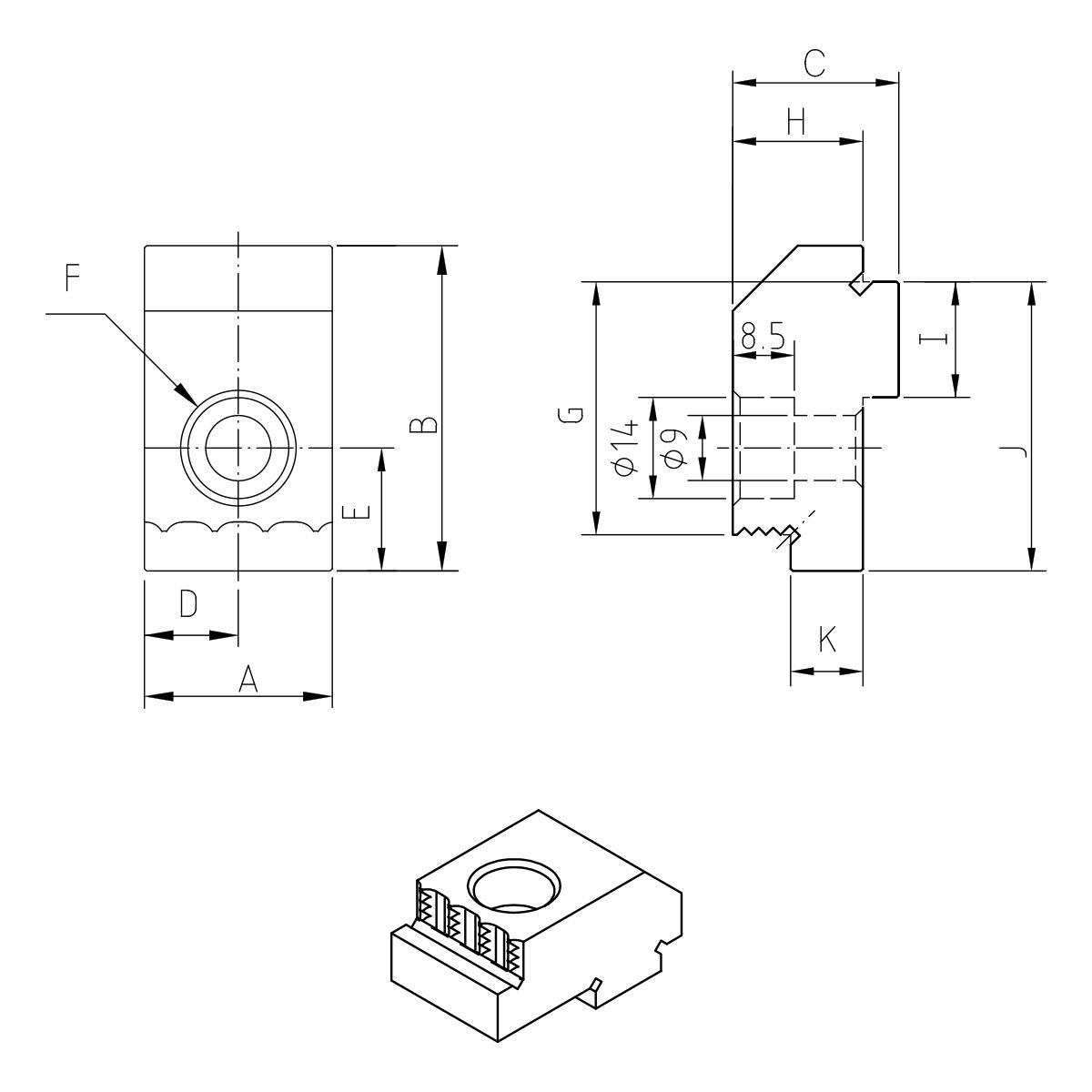 Ersatzbacken (1Set - 6 Stk.) für ALT-100M/ALT-100L
