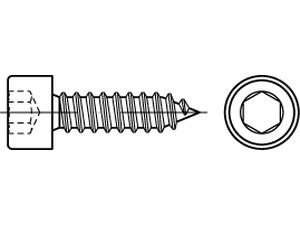 ART 88312 Zylinderblechschraube A 2 4,8 x 70 -C, Kopf DIN 912 A 2 S