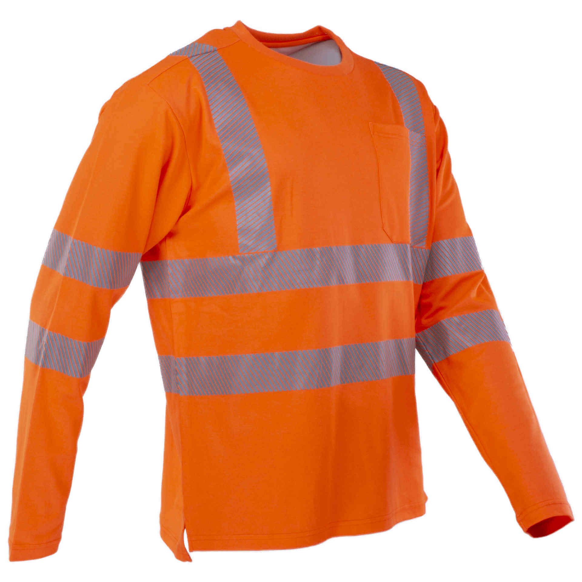 PREVENT® Premium Warnschutz Langarm-Shirt PTW-SHIRT-L, leuchtorange, Gr. S