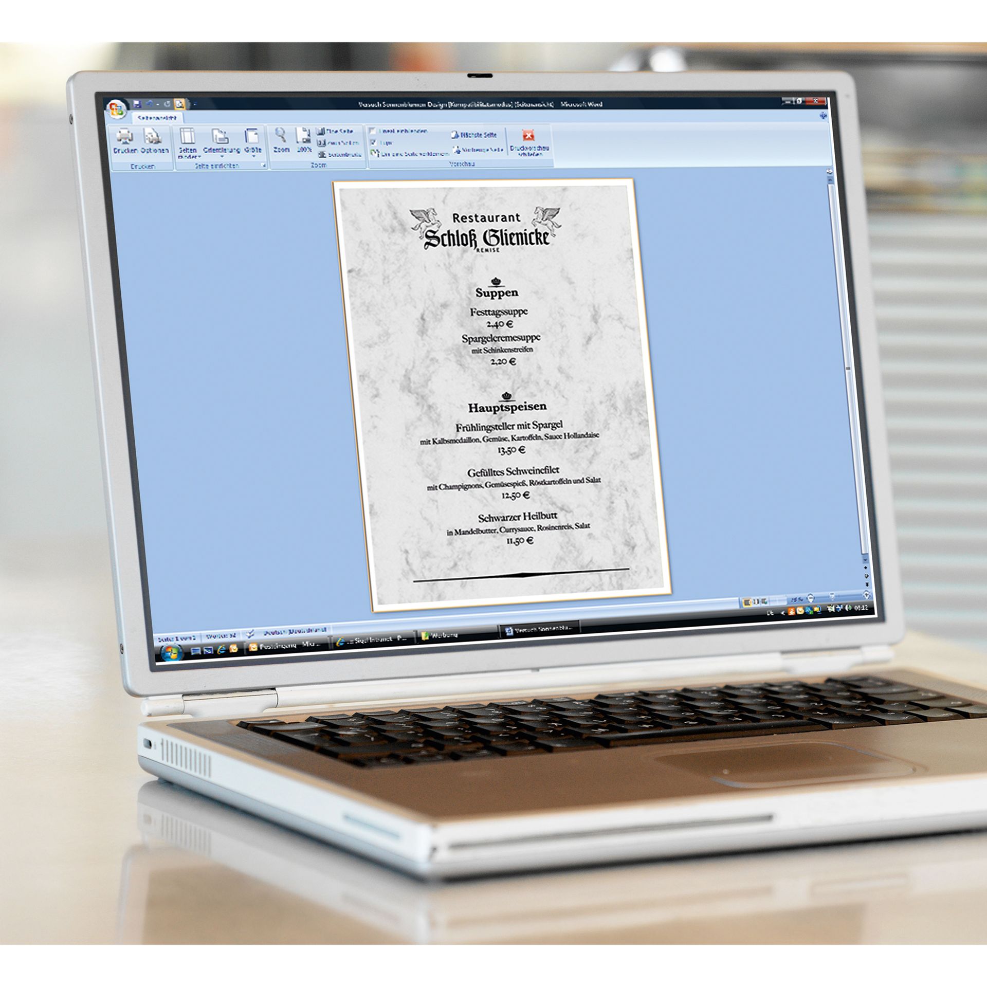 Marmorpapier DIN A4 90g grau 100 Bl./Pack.