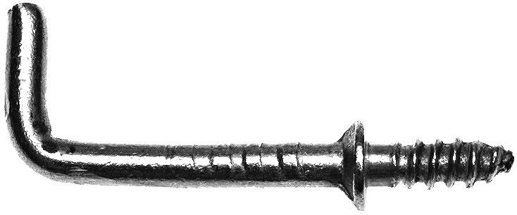 Schraubhaken m.Beffe gerade Messing blank 25 mm