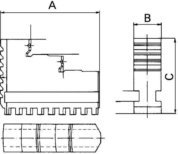 Dreibacken-Satz DIN6350DB100 mm RÖHM