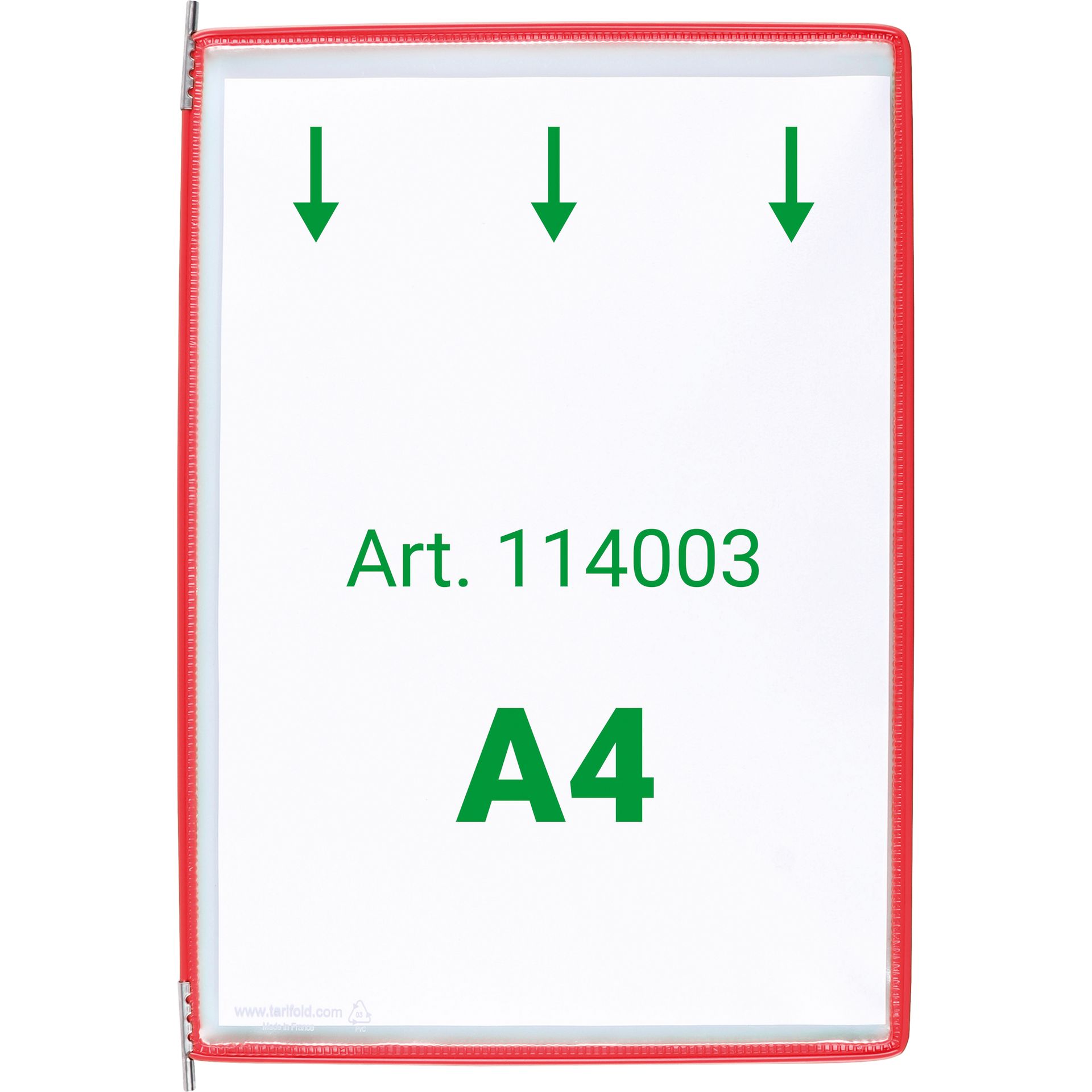 Sichttafel A4 +Aufsteckreiter rt 10St