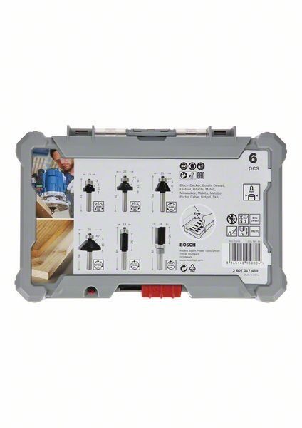 Bosch 6-teiliges Rand- und Kantenfräser-Set