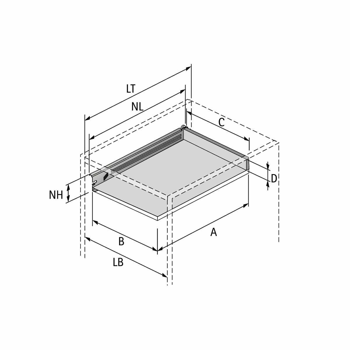 MultiTech Schubkasten-Set, Systemhöhe 54 / Nennlä
