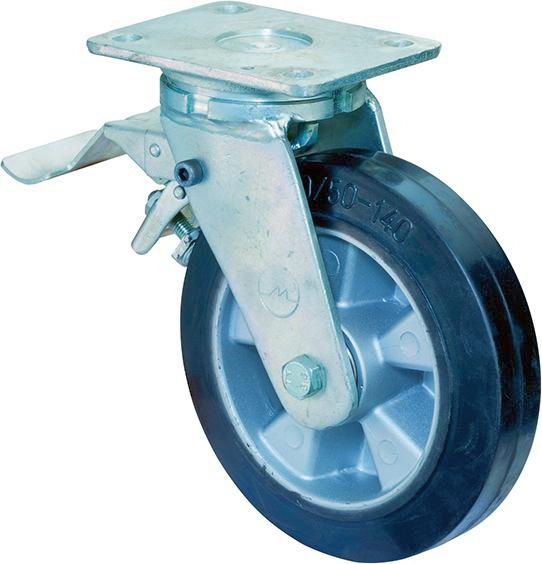 Lenkrolle 250mm RR120.B80Platte,Elast.schw.KL,FestRR120.B80.251
