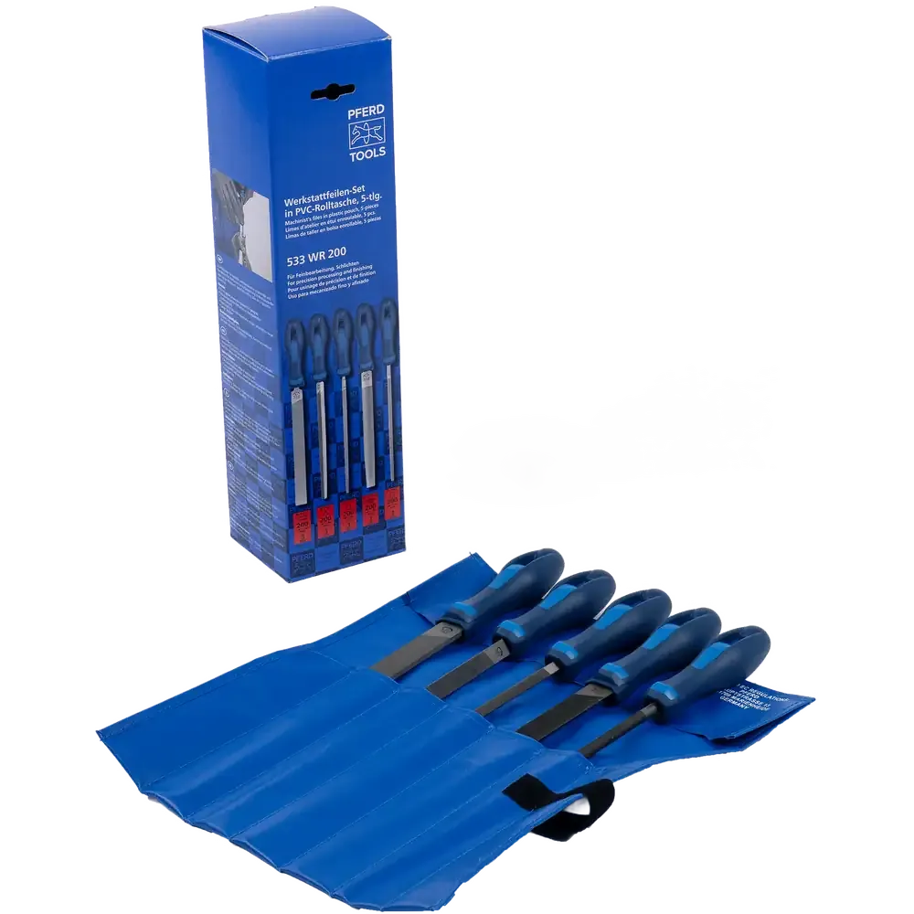 PFERD Werkstattfeilen-Set WR 5-tlg. in Rolltasche 200mm Hieb 3