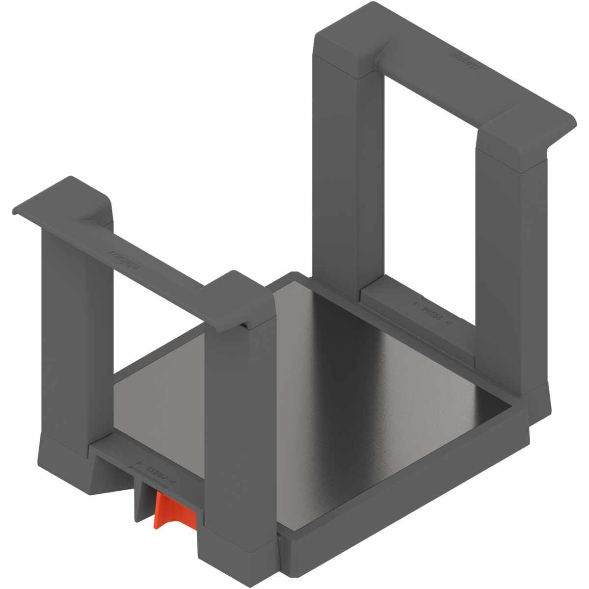 Blum Tellerhalter, Höhe=170 mm, Tellerdurchmesser=186-322mm, oriongrau matt