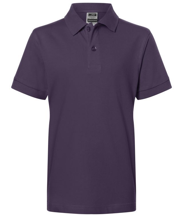 Classic Polo Junior Hochwertiges Polohemd mit Armbündchen lila, Gr. S