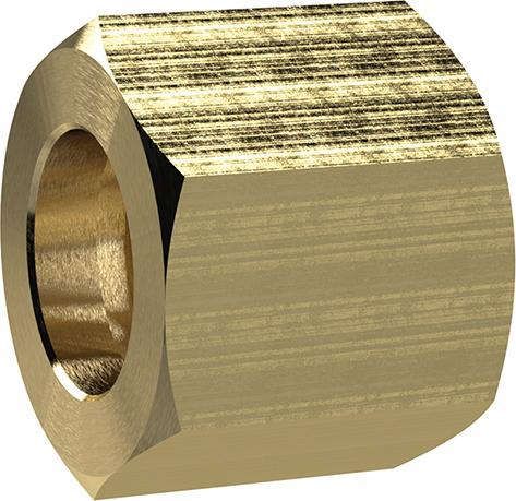 Überwurfmutter Messing 6-kant G1/4" für Tülle Schlauch-Innen-Ø RIEGLER