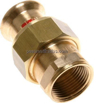 Pressfitting, Verschraubung flachd., 15mm / Rp 3/4"(IG)