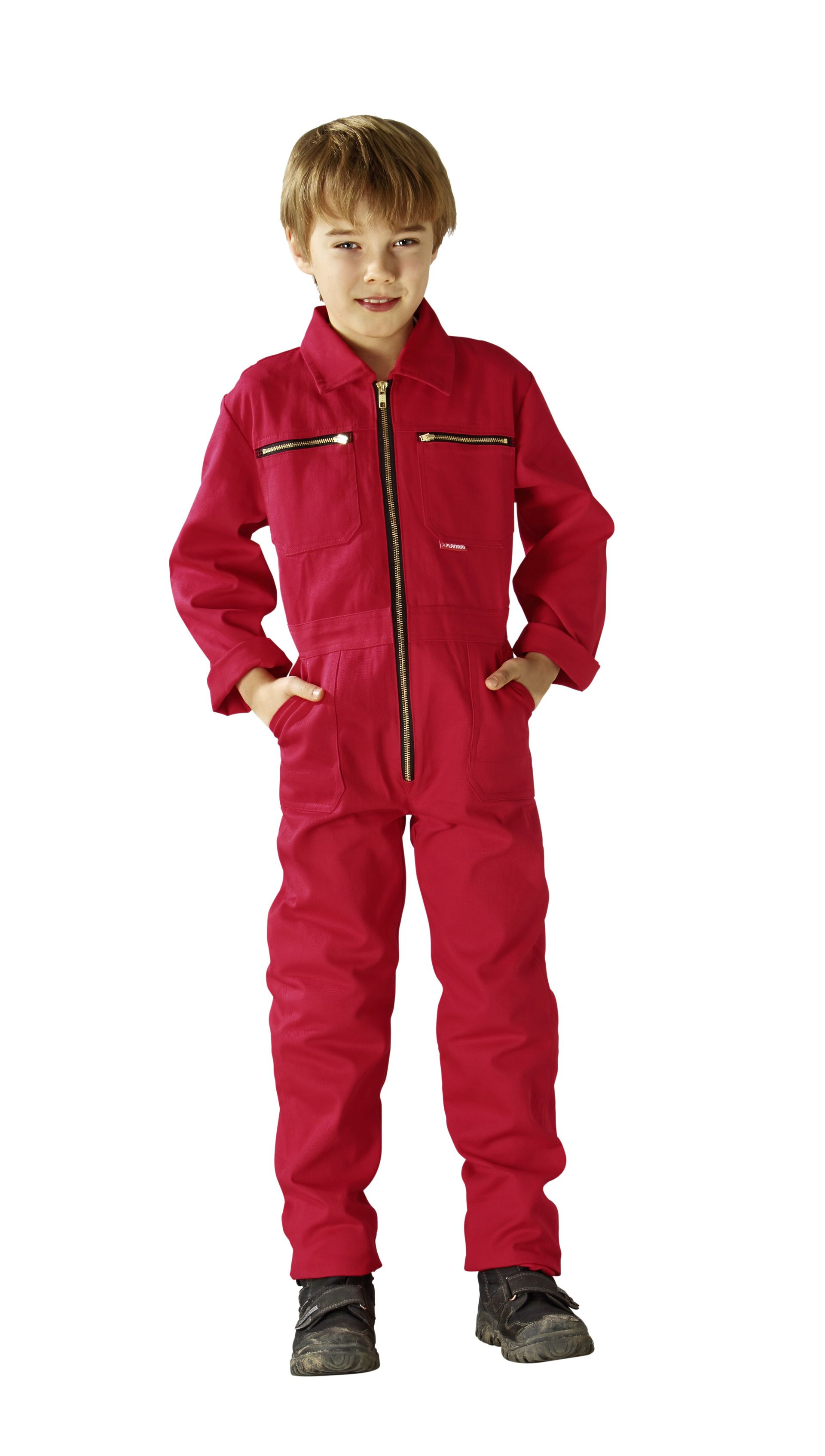 Planam Kids Rallyekombi BW 290, Kids mittelrot Gr. 110/116