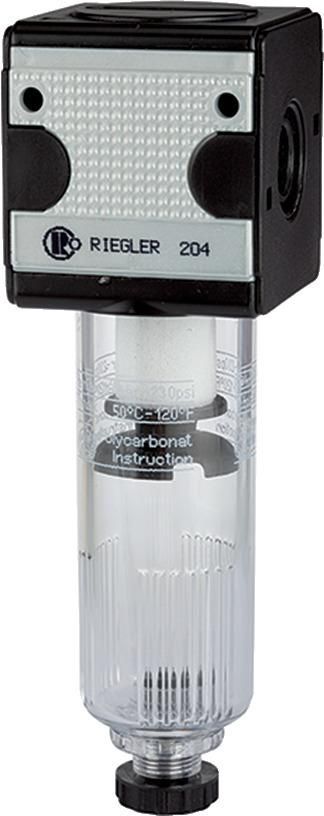 Filter multifix mit Polycarbonatbehälter 16bar BG1 G1/4" RIEGLER