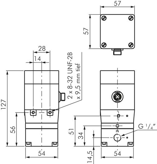 Proportionaldruckregler G 1/4",0 - 1 bar,0 - 10 V, Standard (mit Befestigungswin