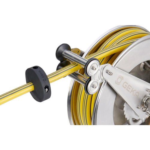 GEKA plus automatischer Schlauchaufroller EA15SK,Edelstahl, inkl. 12,5m PVC-Schlauch 3/4" & Arm.