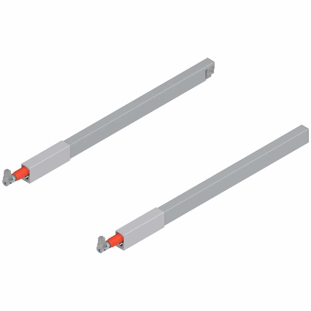 TANDEMBOX Längsreling (oben), für Frontauszug, NL=400 mm, links/rechts, für TANDEMBOX antaro, R9006 weißaluminium