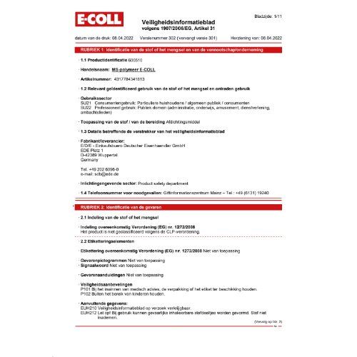 MS-Polymer 290ml weiss E-COLL