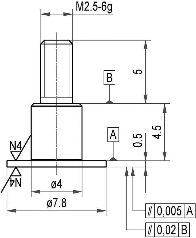 Messeinsatz Stahl Teller 7,8x0,5 mm KÄFER