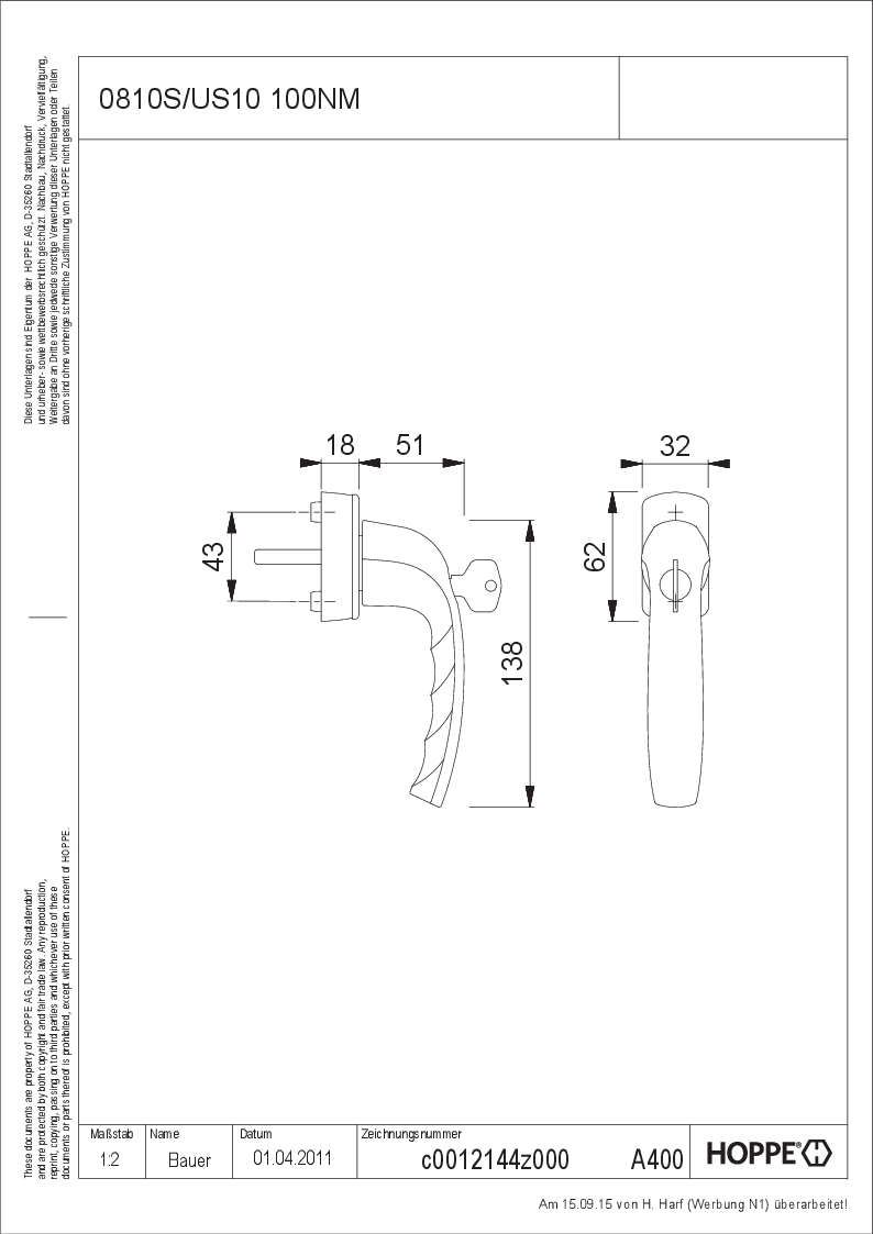 Fensteroliven New York Abschl. 810/US10 F1
