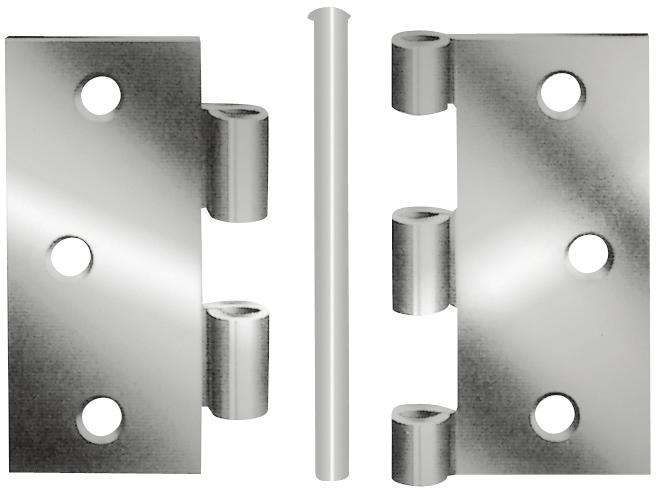 Scharnier stark 63x63 mm Edelstahl VORMANN
