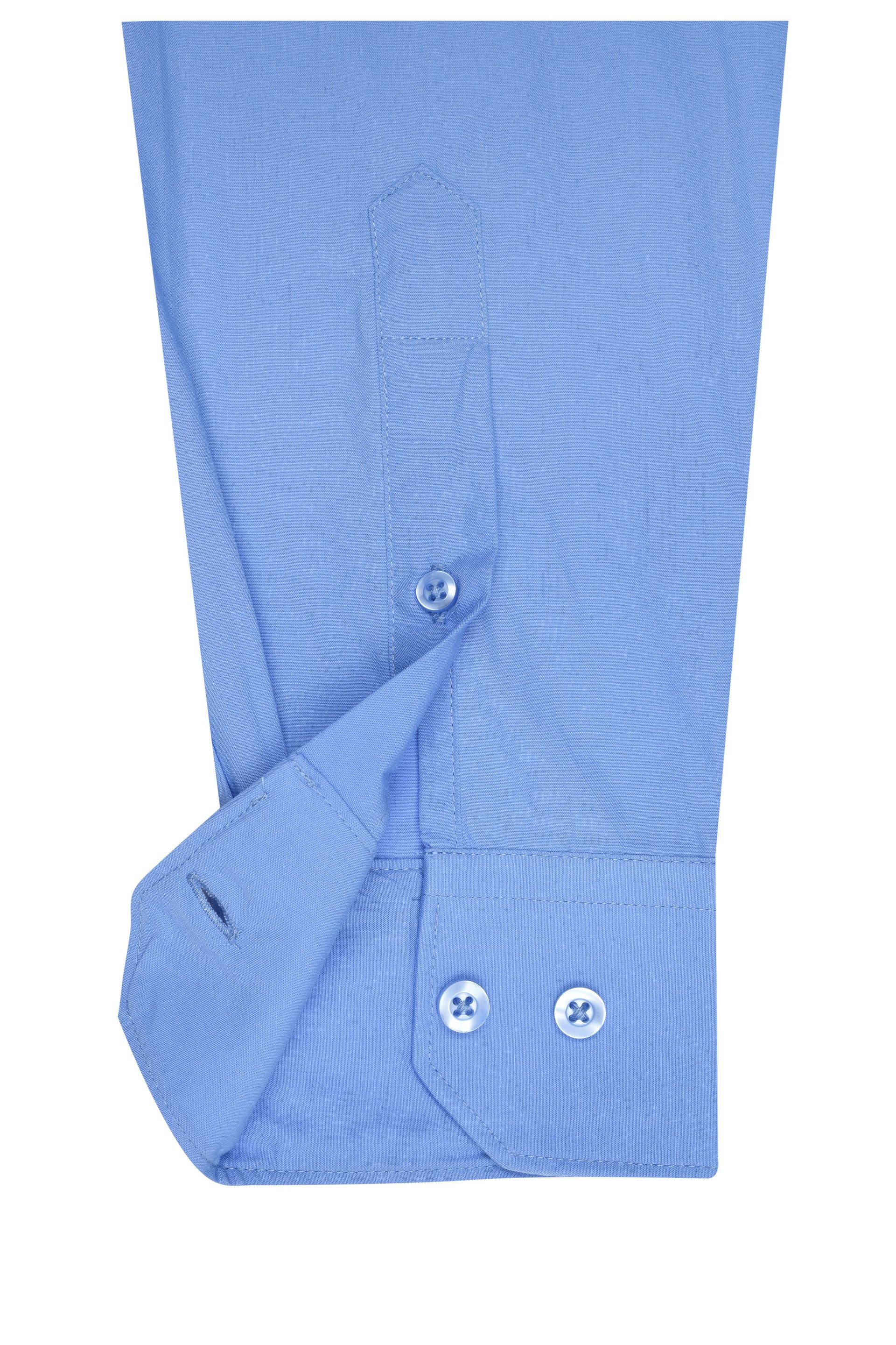 James & Nicholson JN678 Herren-Hemd, Braun/Grau, Gr. XL