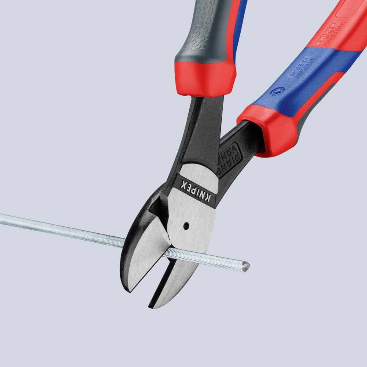 Kraft-Seitenschneider poliert mit Mehrkomponenten-Griffen 250mm KNIPEX
