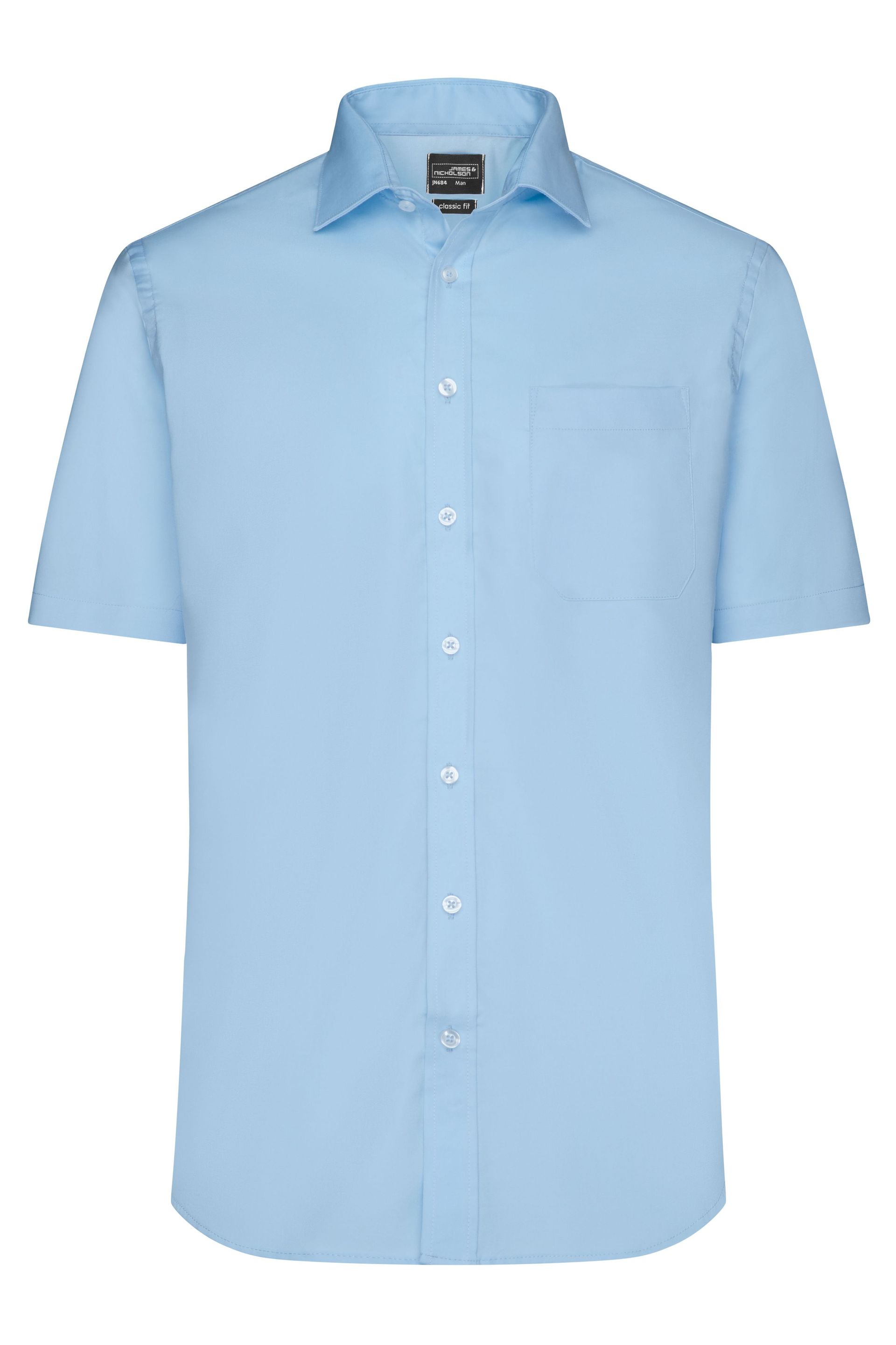 James & Nicholson JN684 Herren-Hemd, Blau, Gr. S