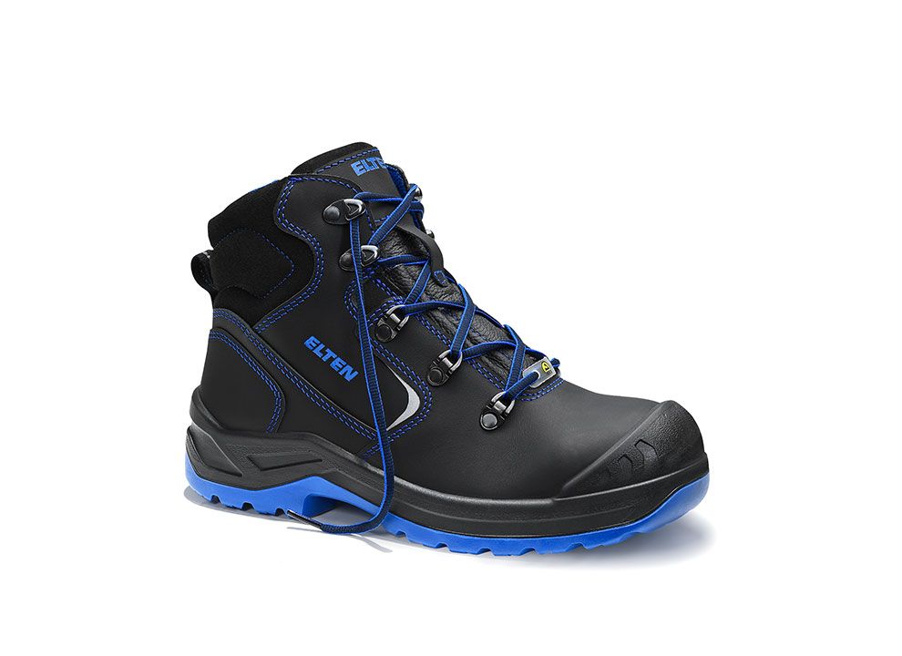 Damen-Sicherheitsschnürstiefel LENA black-blue Mid ESD S3, Gr. 34