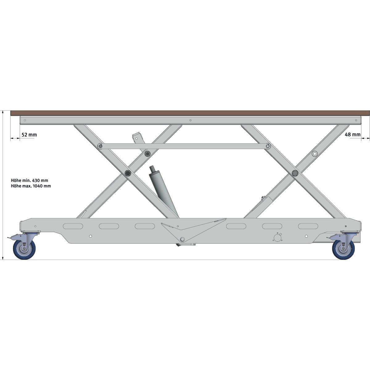 Höhenverstellbarer Arbeitstisch Unicraft HT 350 L LAP