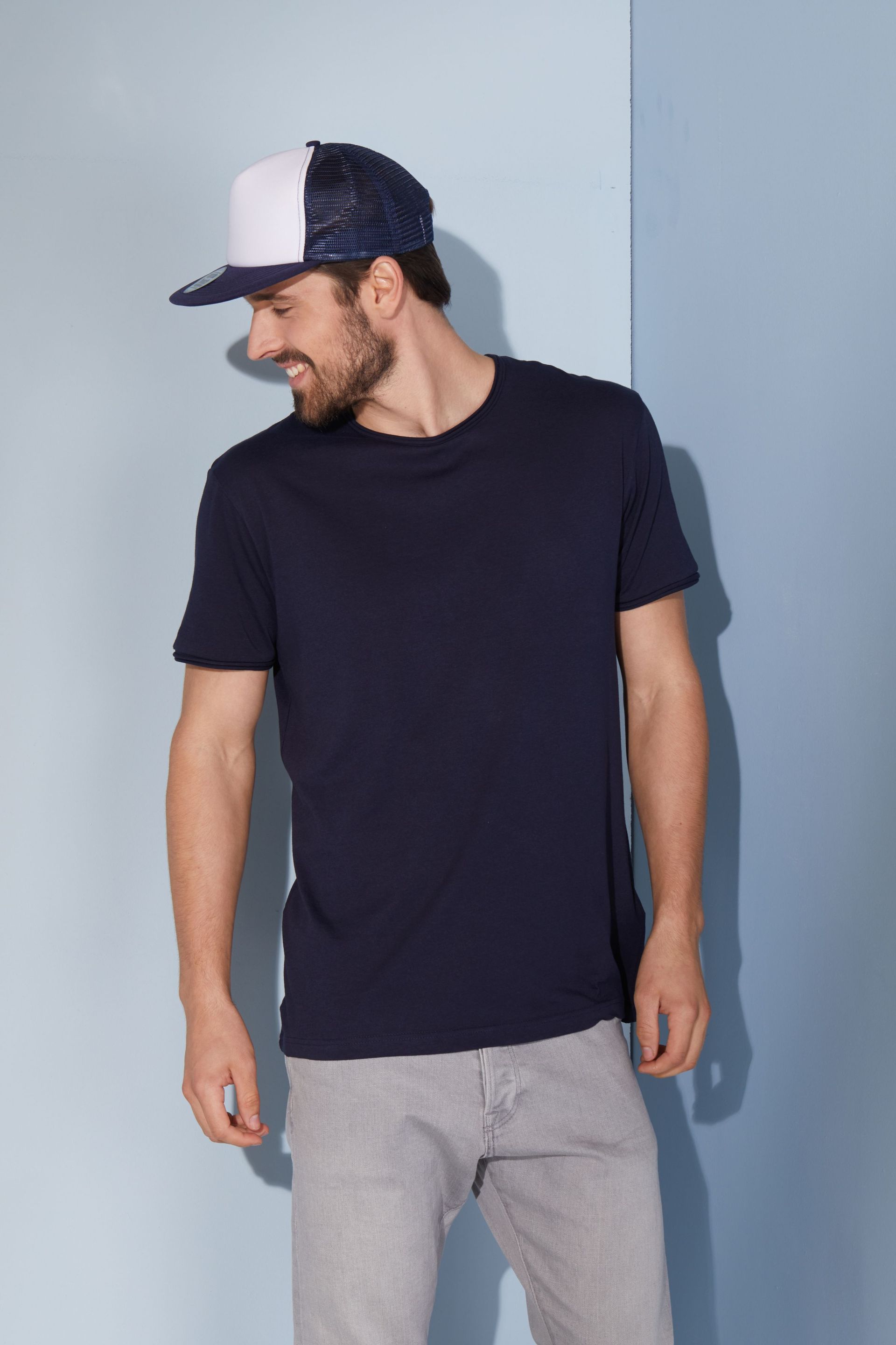 James & Nicholson 8002 Herren-T-Shirt, Grau, Gr. S