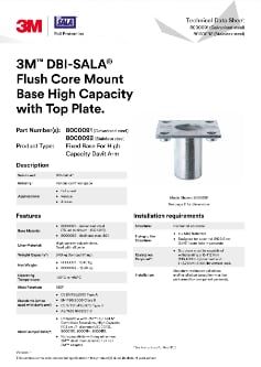 3M™ DBI-SALA® Kernhülsen-Basis für beengte Räume mit Platte oben, hohe Kapazität, Edelstahl, 8000092