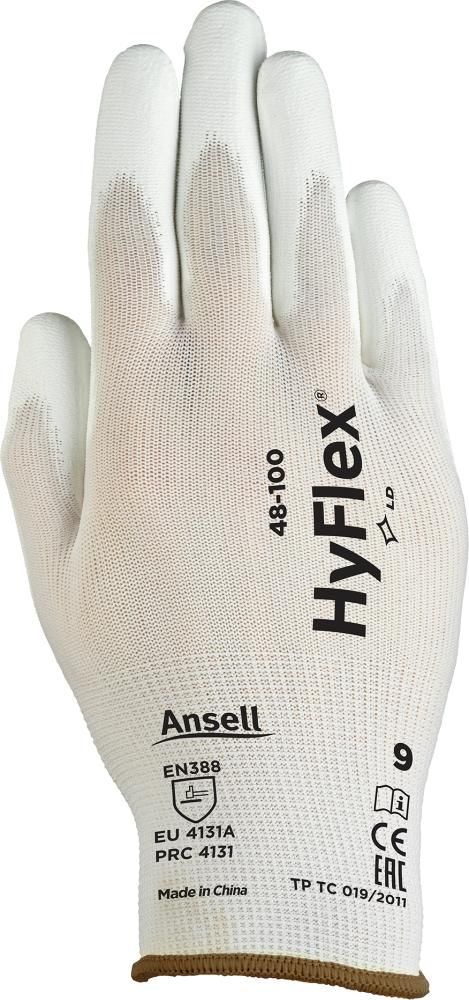 Handschuh HyFlex 48-100,weiß, Gr.7 Ansell