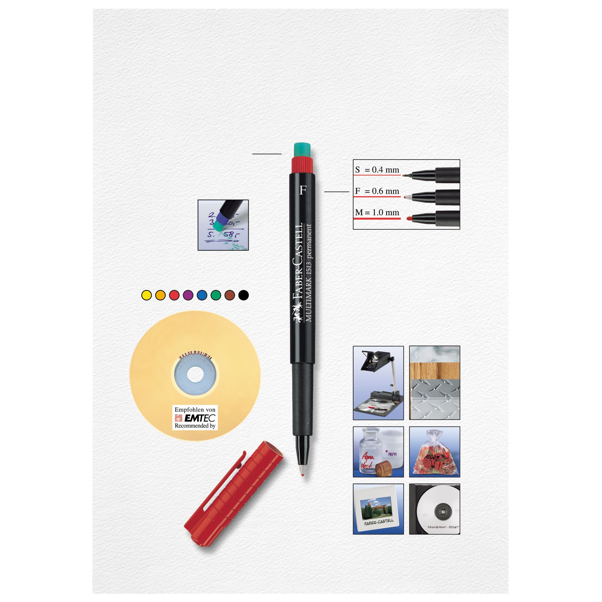 CD DVD-Marker MULTIMARK 0,4mm rot