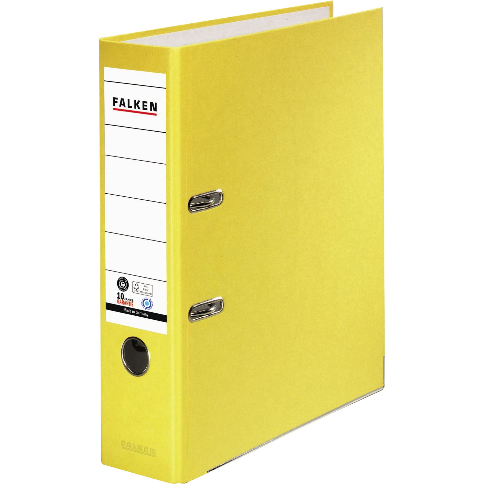 Ordner Recycolor DIN A4 80mm Papier gelb
