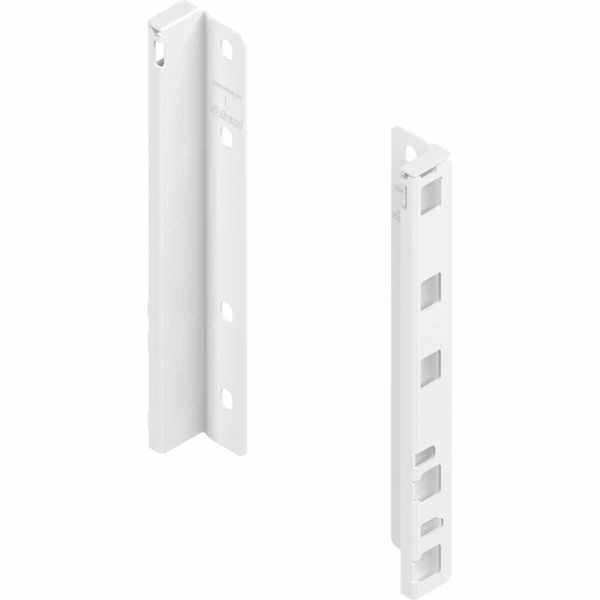 MERIVOBOX Holzrückwandhalter, Höhe E (209 mm), links/rechts, seidenweiß matt
