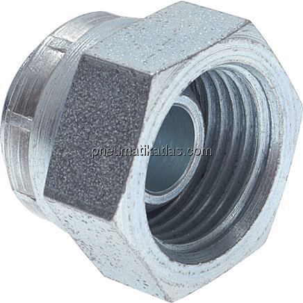 Verschlusskappe, 60° Kegel G 1/8", Stahl verzinkt