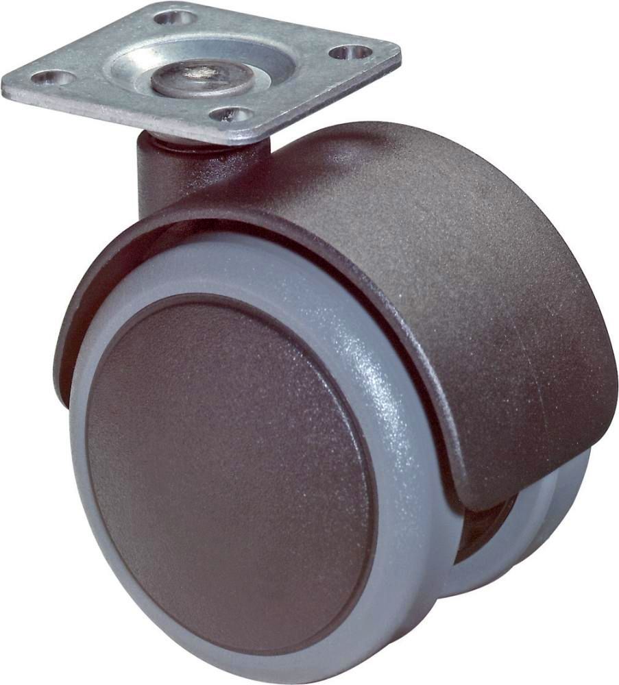 Kst.-Doppelrolle 40mm F7642x42mm Platte F76.040.PL