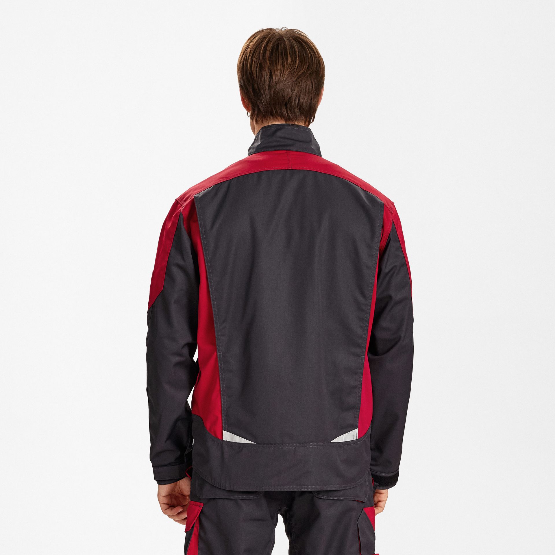 Galaxy Light Arbeitsjacke Anthrazit Grau/Tomato Red, Gr. 3XL