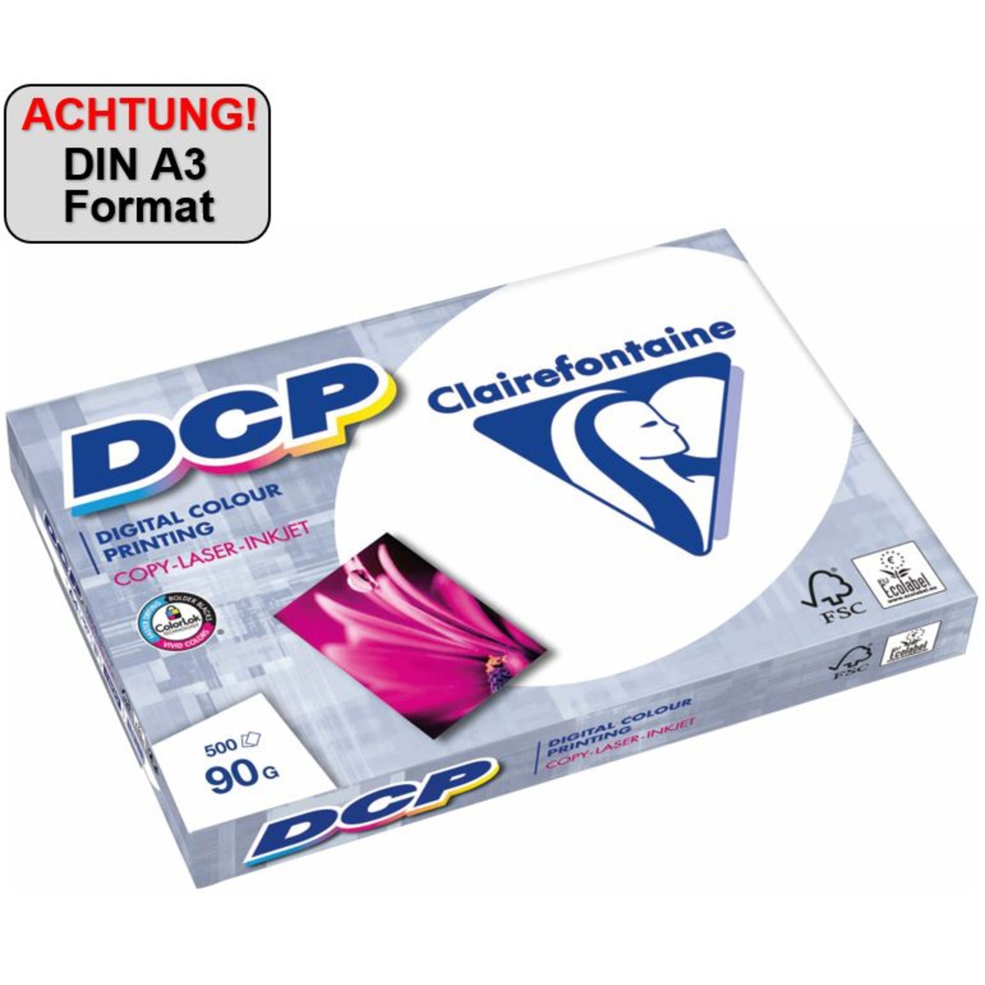 Farblaserpapier DCP DIN A3 90g ws 500 Bl./Pack.