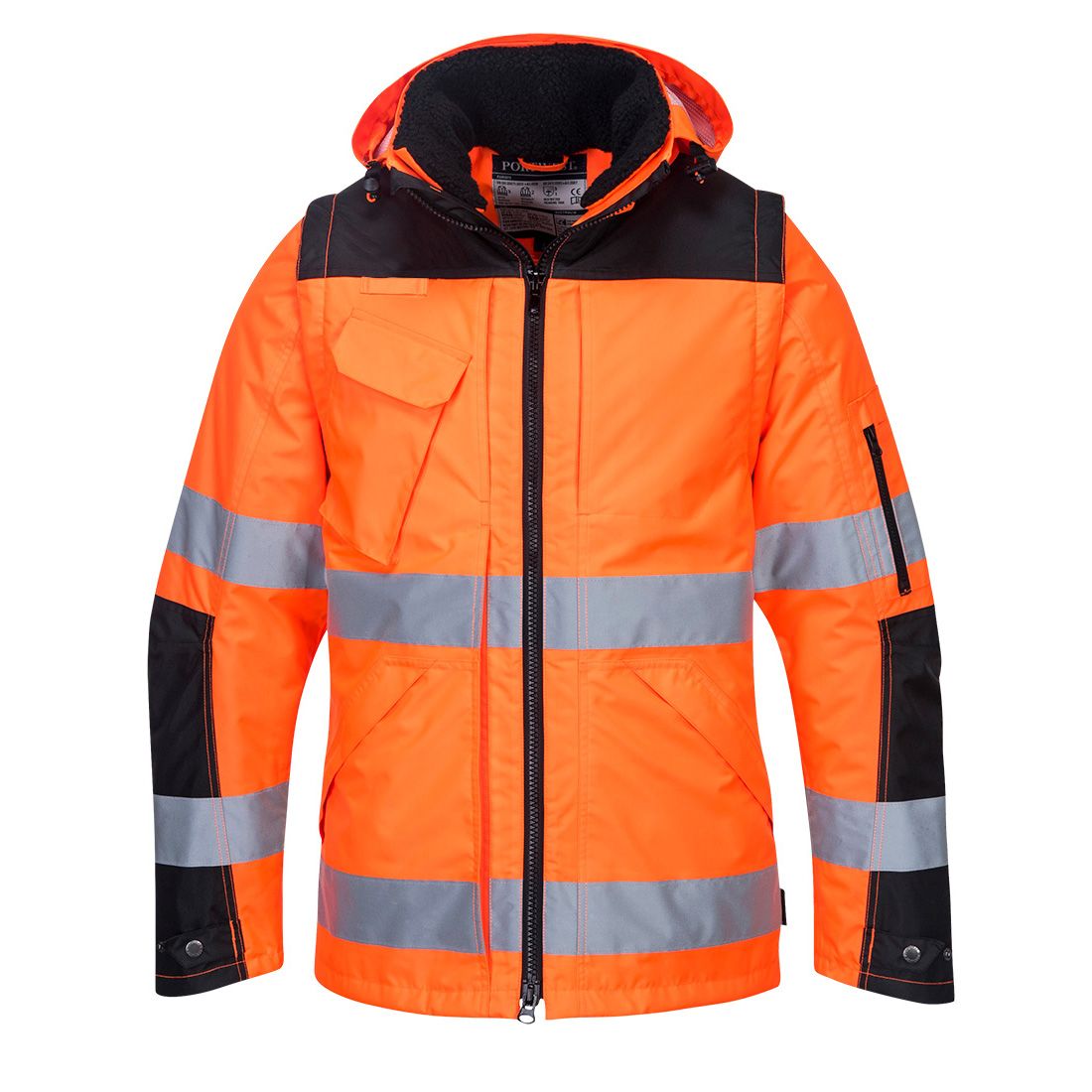 Portwest C469 Warnschutz-Winterjacke, Orange, Gr. 4XL
