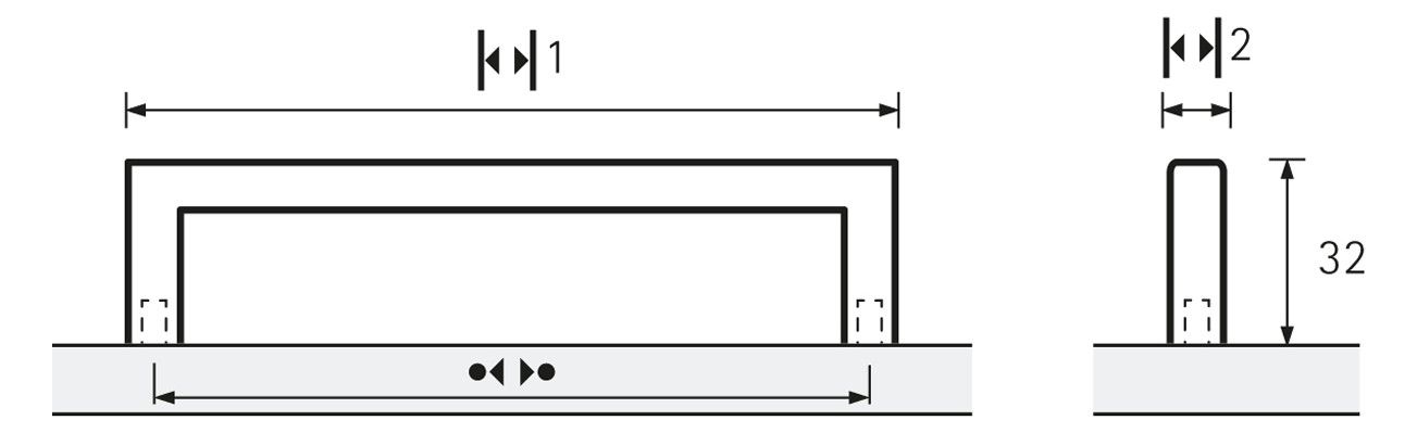 HETTICH Bügelgriff Anzio BA 128 mm