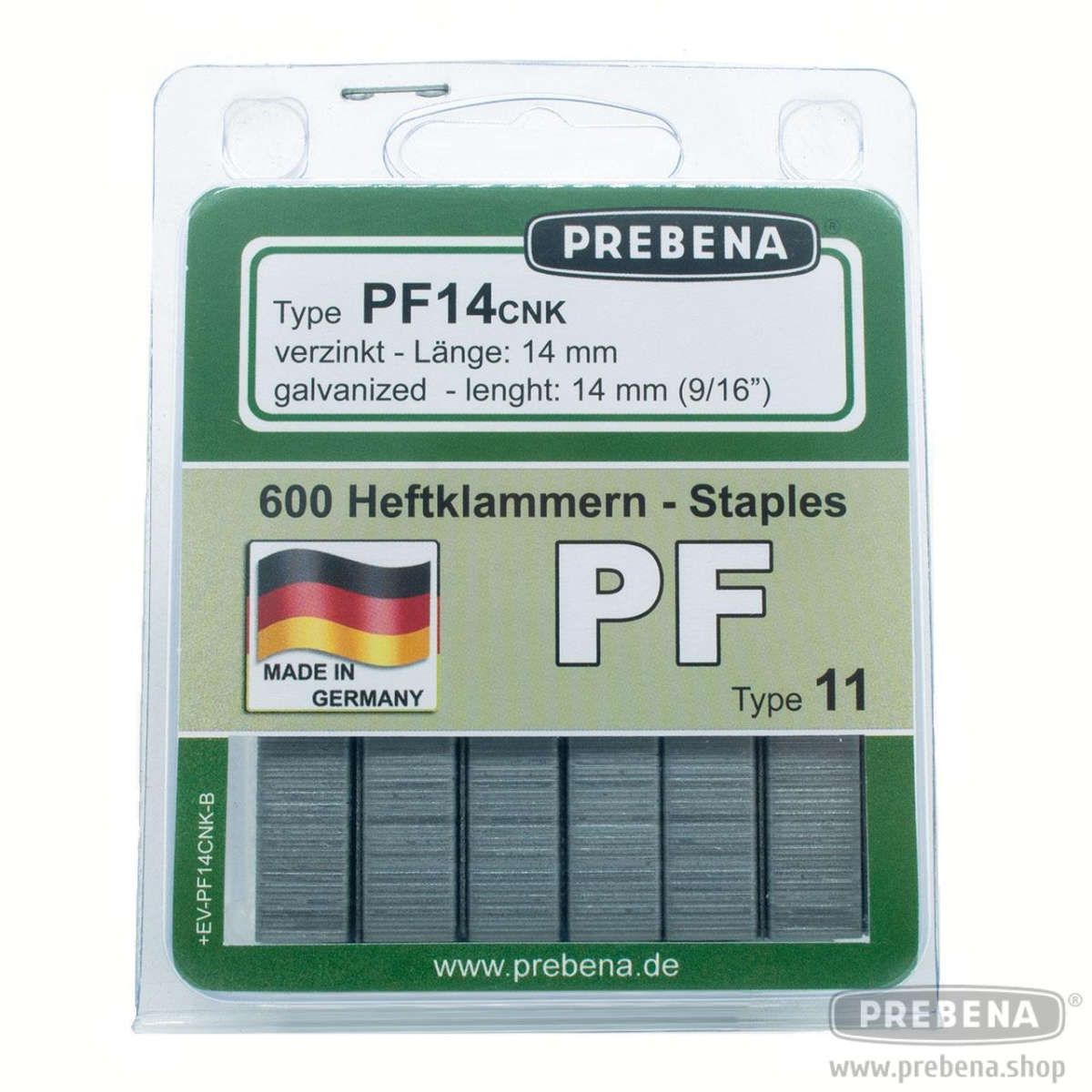 PF14CNK-B Heftklammern im Blister verzinkt
