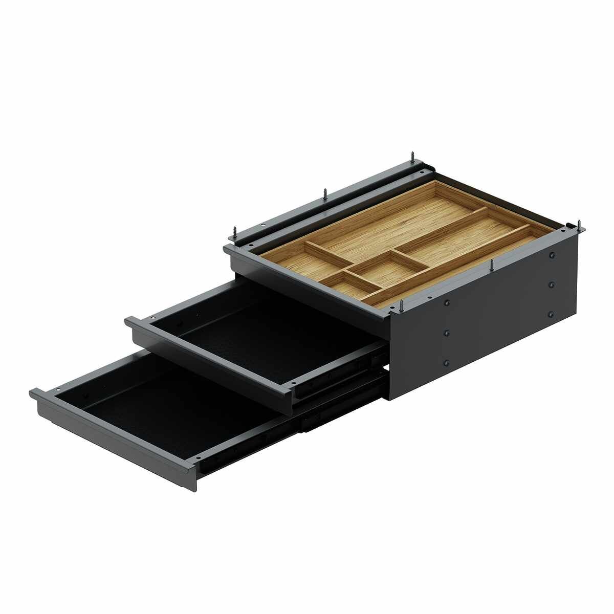 Schubladenbox TRI Grip Silber