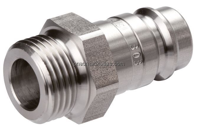 Kupplungsstecker (NW10) R 1/4"(AG), Stahl gehärtet & vernickelt