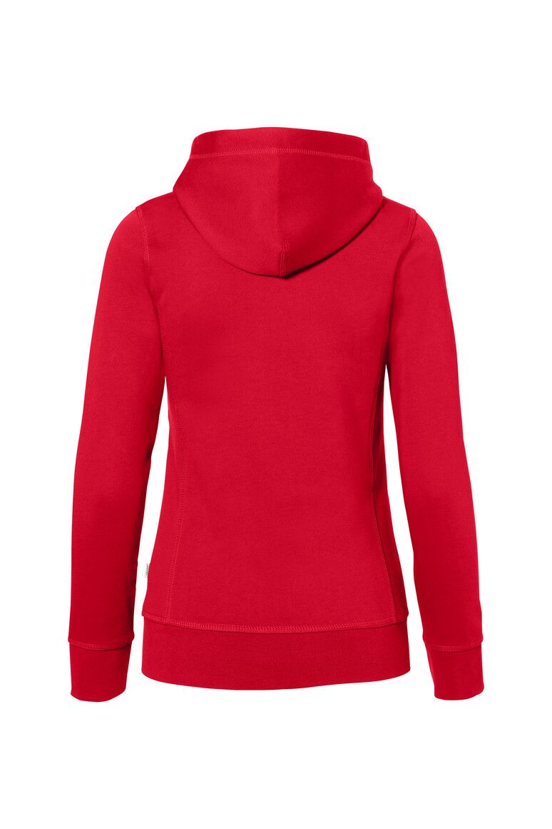 HAKRO Damen Kapuzenjacke Bonded ECO rot/silber, XS