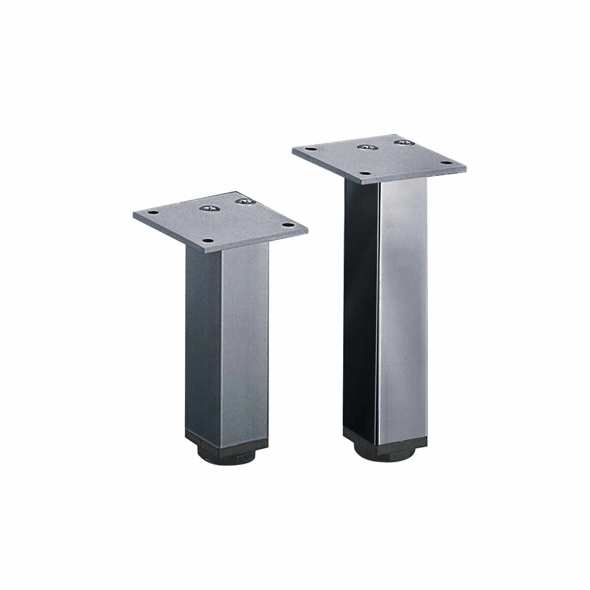 Möbelfuß Lano SQ 30, 100 mm x silber eloxiert